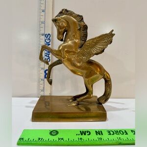 Elegant Brass Pegasus Statue